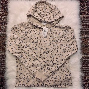 NWT Socialite Leopard hoodie pullover sweatshirt